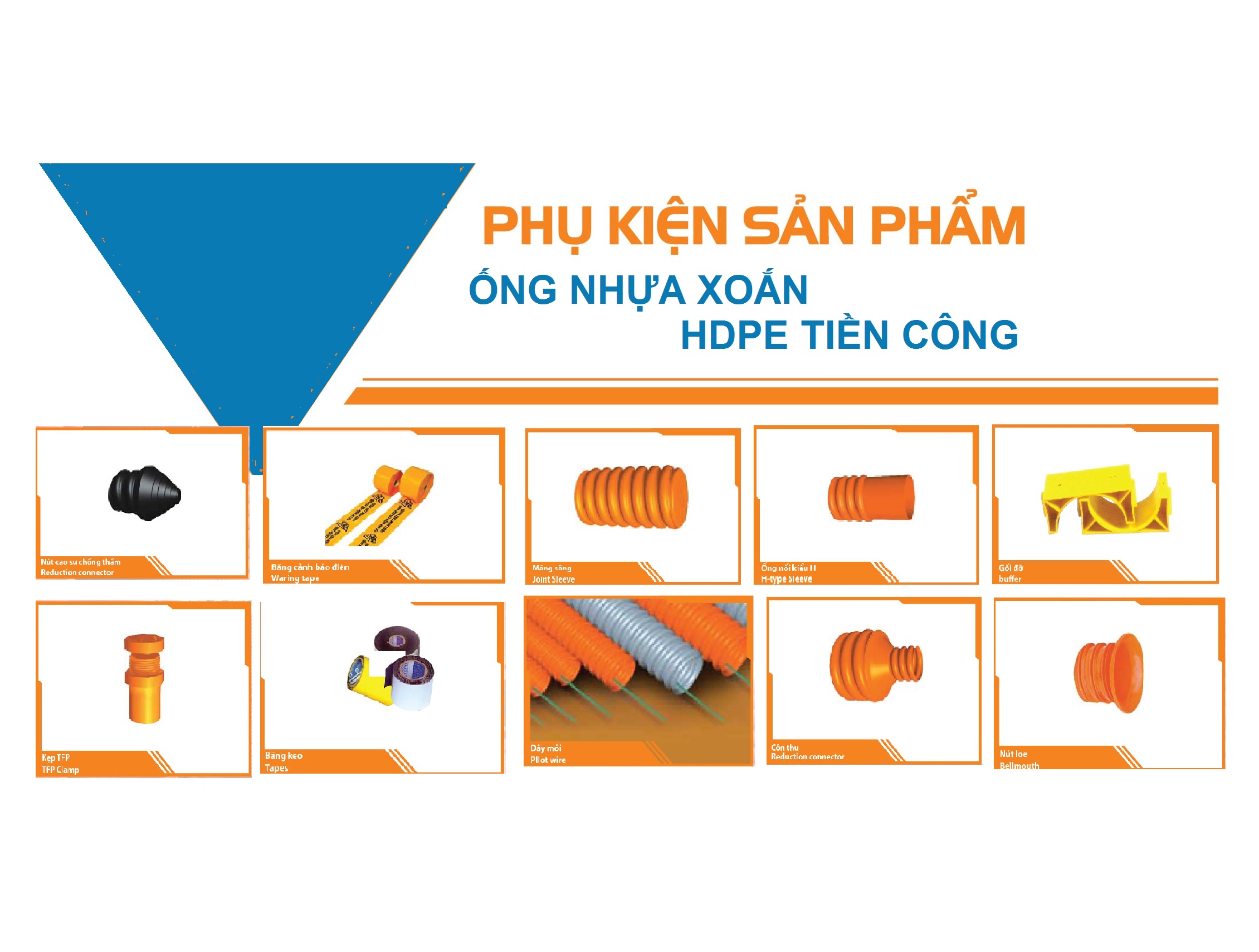 Phụ kiện ống nhựa xoắn HDPE Tiến Công